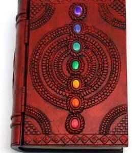 Witchcraft~Decorative Boxes Tarot Card Holder Seven Colored Gemstone Chakra Book Box with Hinged Cover