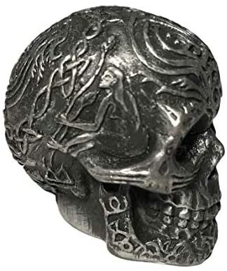 Magic  Collection~18 Mini 1.5" Silver Skulls Gothic Celtic Tribal Figurine Paperweights
