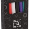 Spirit of Equinox Magic Spell Candles Bundle Gift Set with 12 Mixed Colour Candles with Candle Holder Included (Candle Holder Styles May Vary)