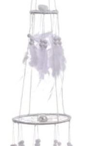 Light Collection~Ivory Rose 11cm Dreamcatcher, White