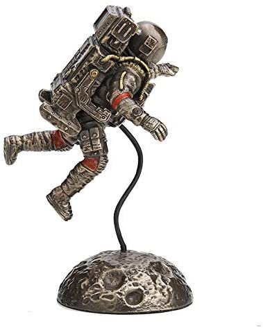Magic  Collection~6 1/8 Inch Zero G Astronaut Moon Landing Space Walk Cold Cast Resin Bronze Finish Statue Home Decor