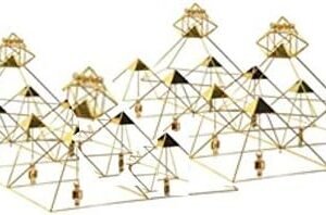 Meditation Pyramid Grid - 20 x 51-Degree Pyramids with Crystals - Large