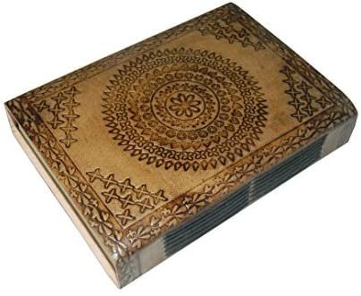 Witchcraft~M&N Handmade Tanned Leather Journal, Notebook, Blank Pages, Metal Clasp, 7"x5"
