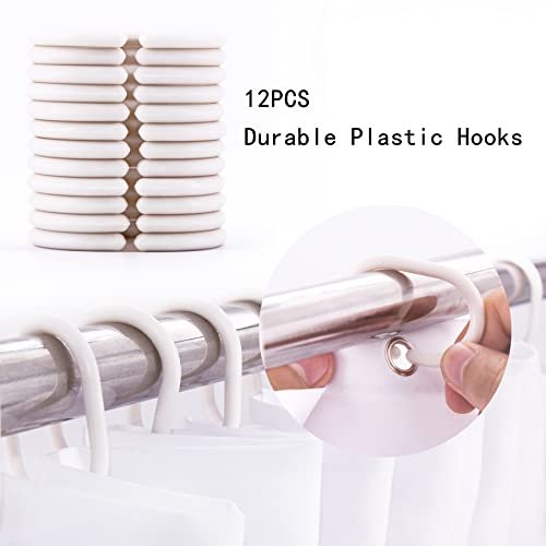 Shower Curtain - Print Polyester Fabric Waterproof Shower Curtain by iLiveX, Machine Washable, Hooks Included, Bathroom Decoration, 72"x72", Black White Sun Moon Stars Mysterious Wizard Tarot