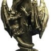 Magic  Collection~2 Dragon Candlestick Holder 9.5” Tall Pewter Color Fantasy Mythical mid-Evil Gothic Veronese Collection