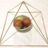 Meditation Pyramid for Healing, Food, Supplements, Space Clearing - 12inch Gold Plated