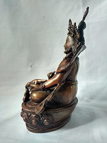 Magic  Collection~Authentic 6" Kubera Statue Also Known as Jambhala Chief of Demons of The Lower World. Hand Made in Nepal - Tibetan Buddha Statue - Peace Harmony Buddhism Statue - Antique Style