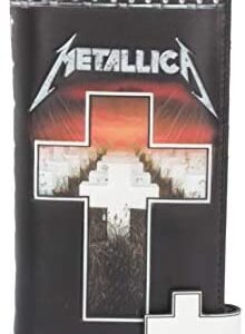 Band Merchandise~ B4685N9 Metallica Master of Puppets Embossed Purse, PU, Black, 18.5cm