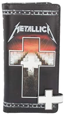 Band Merchandise~ B4685N9 Metallica Master of Puppets Embossed Purse, PU, Black, 18.5cm