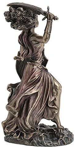 Magic  Collection~8 5/8 Inch Santeria Orishas Obba River Goddess Cold Cast Resin Bronze Finish Statue Shrine Idol