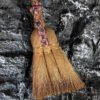 Mini Witch Broom Witchcraft Crystal Wicca Altar Broom Necklace Pendant Halloween Brooms Witch Broom Crystal Witch Broom