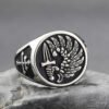 Foreign Legion Soldier Of Fortune Mercenary Cross Of Lorraine Solid Sterling Silver Ring