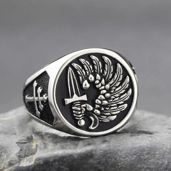 Foreign Legion Soldier Of Fortune Mercenary Cross Of Lorraine Solid Sterling Silver Ring