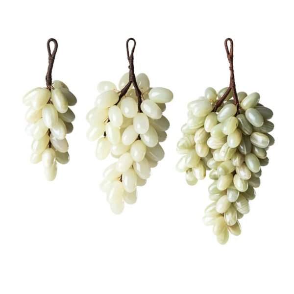 Natural Stone marble Bunch of grapes handmade Wine Crystals