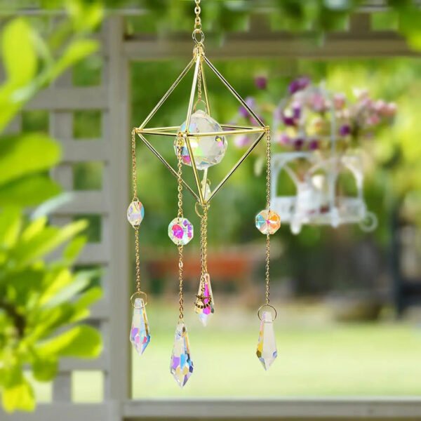 K9 crystal ball ab colour air bromeliad flower stand crystal lamp hanging sun catcher garden festival hanging decorations