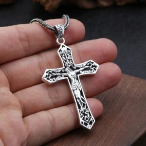 Thai silver Men Women Pendant Real Pure 925 Sterling silver Jewelry Vintage Christian Cross Jesus Necklace Pendant 2020 New