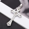 S925 Sterling Silver Pendants for Women Men New Fahion Super Flash Zirconium Diamond Large Cross Jewelry