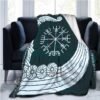 The Vikings Ancient Scandinavian Norse Runes axes 3D Soft Throw Blanket  Lightweight Flannel Blanket