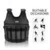 Weighted Vest for Men Workout - Adjustable Weight Vests 20Lbs/ 30Lbs/ 40Lbs/ 50Lbs/ 100Lbs Max Loading 110Lbs Workout Equipment