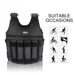 Weighted Vest for Men Workout - Adjustable Weight Vests 20Lbs/ 30Lbs/ 40Lbs/ 50Lbs/ 100Lbs Max Loading 110Lbs Workout Equipment