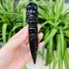 Black Obsidian Crystals – Hand-Carved Vajra Dorje Phurba Amulet