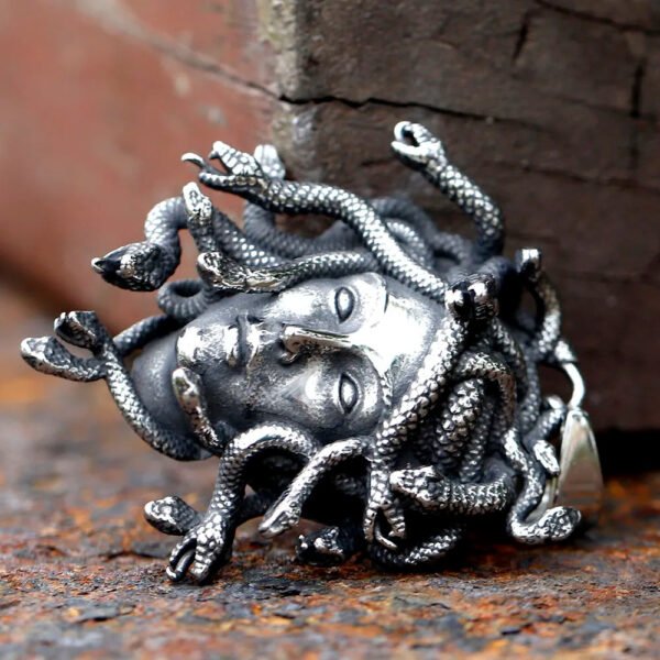 2024 New 316L Stainless Steel Men's Medusa Pendant Necklace Vintage Snake Animal Accessories wicca