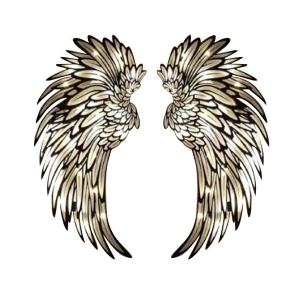 1 PAIR ANGEL WINGS METAL WALL ART WITH LED LIGHTS
