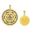 Protect God Pendant Kabbalah Amulet Names of 12 angels & Star of David Laser Cut Talisman Stainless Steel Pendant Necklace