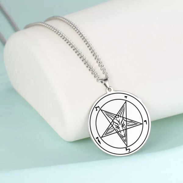 Men's Vintage Pentagram Baphomet GOAT Sigil Pendant Necklace Wiccan Jewelry Gift