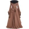 Women Medeival Gothic Cosplay Dresses Victoria Steampunk Hoodies Bandage Halloween Noble Palace Bell Long Carnival Costumes