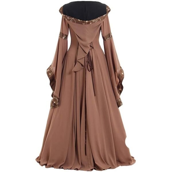 Women Medeival Gothic Cosplay Dresses Victoria Steampunk Hoodies Bandage Halloween Noble Palace Bell Long Carnival Costumes