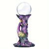 Peacock Shaped Sphere Stand, Resin Stand With 1.97inch K9 Ball, Globe Stand Crystal Ball Stand