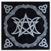 49x49cm Tarot Pagan Altar cloth Black flannel magic tablecloth Divination tablecloths constellation Tarot &Divination