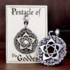 Pewter Pentacle of the Goddess Pendant Pentagram Necklace Wicca Witch Talisman