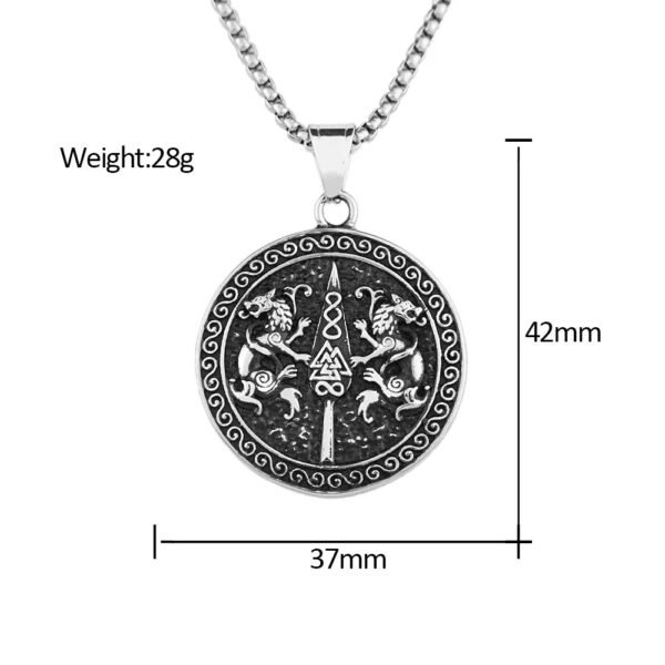 Retro Nordic Viking Celtic Knot Pendant Chain Trendy Stainless Steel Necklace Amulet