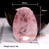 Magicun Stone~1PC  Natural Rose Quartz Thumb massage stone Gemstone Crafts  Wood Magic Stone Ornament Gifts