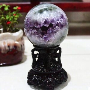 4bbeed332b89f481a0552d4afdc6d5dd Authentic Uruguay stone Amethyst ball ornaments small Amethyst hole natural agate stone