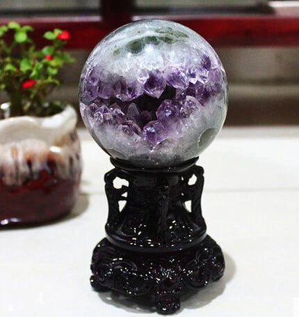 Authentic Uruguay stone Amethyst ball ornaments small Amethyst hole natural agate stone