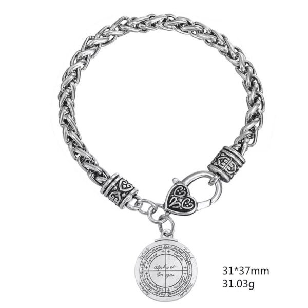 Talisman For Good Luck Key of Solomon Pentacle Seal Pendant Men Bracelet Amulet