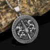 Retro Nordic Viking Celtic Knot Pendant Chain Trendy Stainless Steel Necklace Amulet