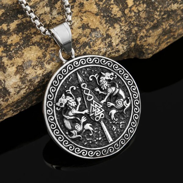 Retro Nordic Viking Celtic Knot Pendant Chain Trendy Stainless Steel Necklace Amulet