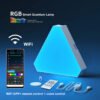 LED Triangular Quantum Lamp RGB Wall Lamp Smart Pickup Rhythm Background Light for Bedroom Bedside Night Light Office Decoration