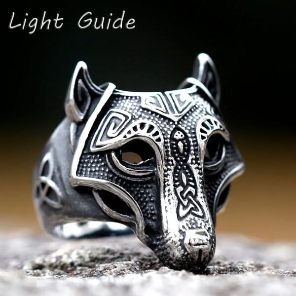 Viking wolf Ring Punk animal Ring Fancy Halloween Jewelry