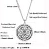 Protect God Pendant Kabbalah Amulet Names of 12 angels & Star of David Laser Cut Talisman Stainless Steel Pendant Necklace