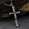 Pure 925 Sterling Silver Christian Necklace Pendant for Men Fashion Jewelry Crucifix Jesus Cross pendant No Chain Jewelry Gift