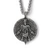 4mm Wheat Chain Stainless Steel Celtic Warrior Pendant Necklace For Men