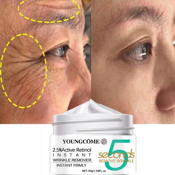 5 Seconds Retinol Anti-Wrinkle Cream Instant Anti Aging Firming Lifting Fade Fine Line Face Cream Moisturizing Nourish Skin Care