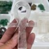 Natural crystal white crystal Egyptian goddess of the cross symbolic point healing reiki