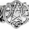 Sterling Silver Heart Pentacle Wiccan Pentagram Ring (Size 4-15)