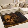 Vintage Horrible Skull Area Rug Rugs for Living Room Bedroom 5'3"x4'